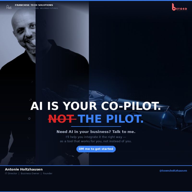 AI is your co-pilot, not the pilot